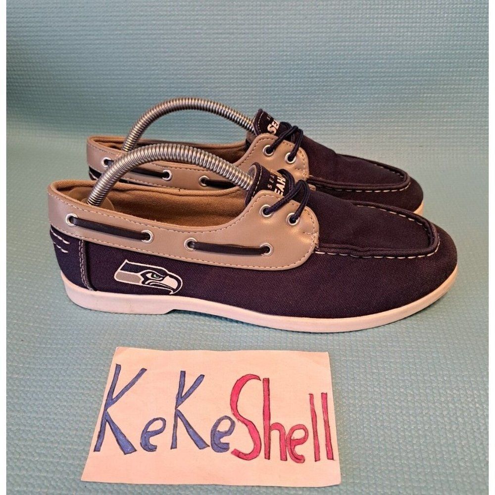 Seattle Seahawks NFL Men's Side Logo Canvas Shoes Size 7 Foco‎